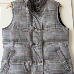 Tommy Hilfiger Gray and Orange Checkered down Vest